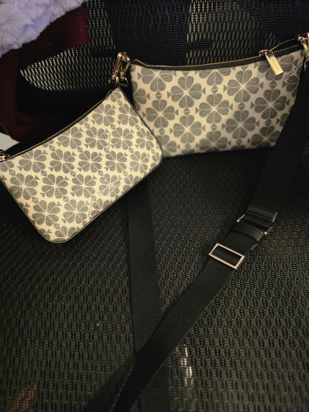Kate Spade Black And White Floral Crossbody Bag with Black Strap - Picture 5 of 11